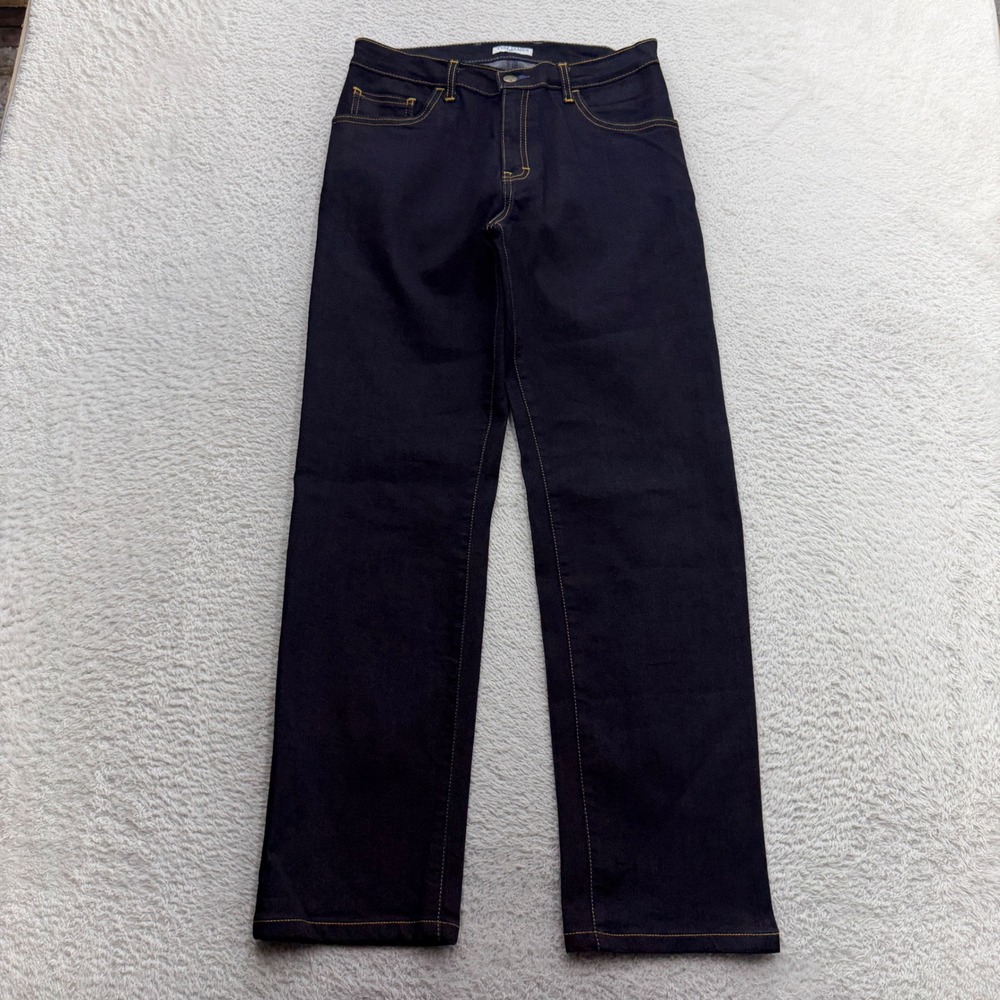 Tom James Blue Delta Mens Custom 30x29 Indigo Dark Straight Leg Jeans Made USA